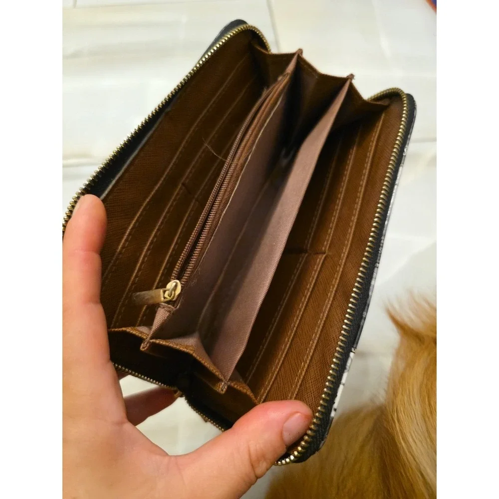Michelle Obama Magazine Cover Collage Zip Accordion Wallet A4‎